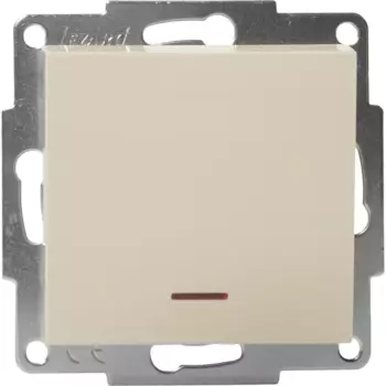 Выключатель Lezard Vesna с подсветкой цвет кремовый