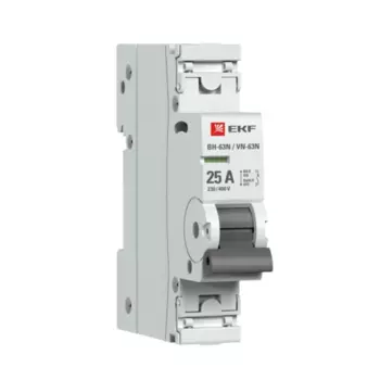Выключатель нагрузки EKF Proxima ВН-63 1P N 25 А