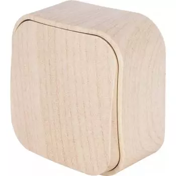 Выключатель накладной 1 клавиша Legrand Quteo IP20 10А 250В винтовые зажимы цвет дерево