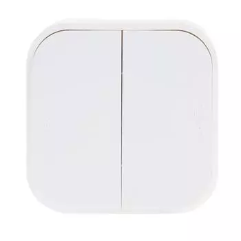 Выключатель накладной 2 клавиши Legrand Quteo IP20 10А 250В цвет белый