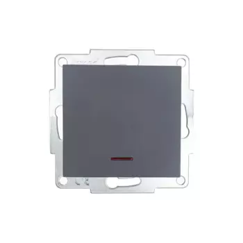 Выключатель встраиваемый Lezard Vesna 742-3488-111 1 клавиша цвет графит