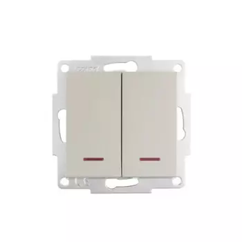 Выключатель накладной Lezard Vesna 742-3788-112 1 клавиша цвет титан