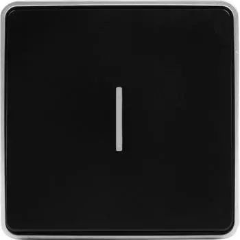 Выключатель накладной Werkel Gallant 1 клавиша с подсветкой цвет чёрный с серебром