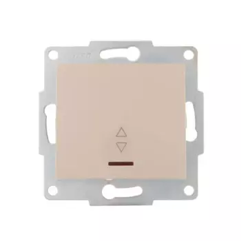 Выключатель проходной Lezard Karina с подсветкой цвет кремовый