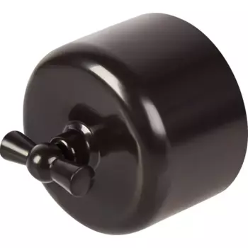 Выключатель проходной накладной Electraline 1 клавиша цвет коричневый