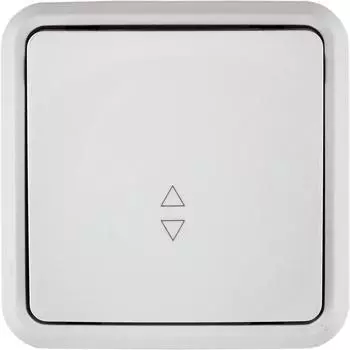 Выключатель проходной накладной Lexman First 1 клавиша, цвет белый