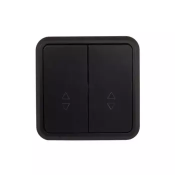 Выключатель проходной накладной Lexman First 2 клавиши цвет черный