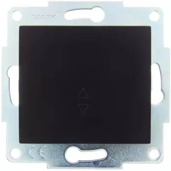 Выключатель проходной встраиваемый Lezard Asti 1 клавиша цвет черный бархат