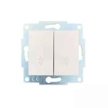 Выключатель проходной встраиваемый Lezard Asti 2 клавиши цвет кремовый