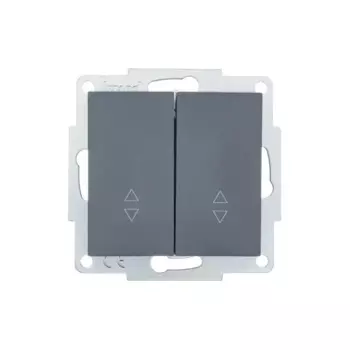 Выключатель проходной встраиваемый Lezard Vesna 742-3488-106 2 клавиши цвет графит