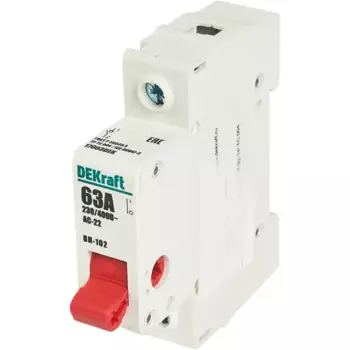 Выключатель-разъединитель Dekraft ВН-102 63 А 1P 63 А 17003DEK