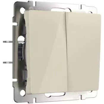 Выключатель Werkel 2 клавиши цвет слоновая кость