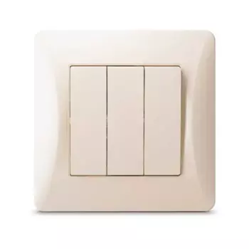 Выключатель встраиваемый Gusi Electric Ugra 3 клавиши цвет бежевый