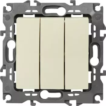 Выключатель встраиваемый Эра 12-1107-02 3 клавиши цвет бежевый