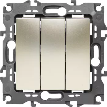 Выключатель встраиваемый Эра 12-1107-04 3 клавиши цвет бежевый