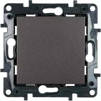 Выключатель одноклавишный - Legrand Structura - 10А 250В безвинтовые зажимы - магнезиум