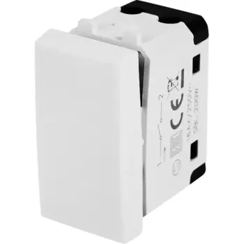 Выключатель встраиваемый Lexman 1 клавиша 45x22.5 мм цвет белый