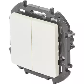 Выключатель двухклавишный - Lexman Lilian - 10А 250В безвинтовые зажимы - жемчуг