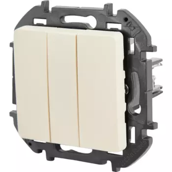 Выключатель трёхклавишный - Lexman Lilian - 20А 250В винтовые зажимы - слоновая кость