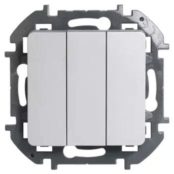 Выключатель трёхклавишный - Lexman Lilian - 20А 250В винтовые зажимы - алюминий