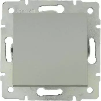 Выключатель встраиваемый Lexman Виктория 1 клавиша, цвет серебро матовый