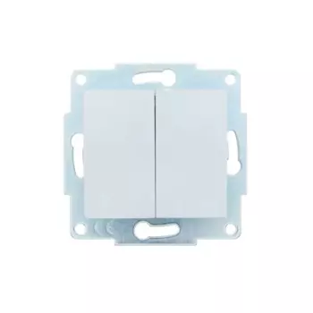 Выключатель встраиваемый Lezard Asti 2 клавиши цвет белый