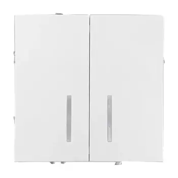 Выключатель встраиваемый Mirkl Grace 2 клавиши с подсветкой цвет белый