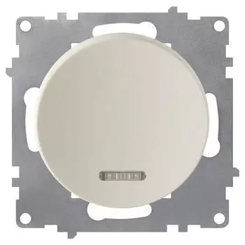 Выключатель встраиваемый Onekey Florence 1 клавиша с подсветкой, цвет бежевый