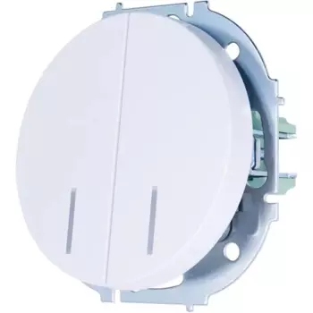 Выключатель встраиваемый Osen 2 клавиши с подсветкой цвет белый