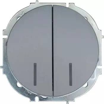 Выключатель встраиваемый Osen 2 клавиши с подсветкой цвет серый