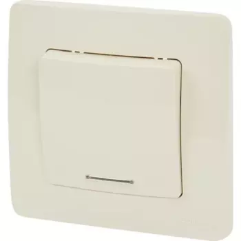 Выключатель встраиваемый Systeme Electric Blanca 1 клавиша с подсветкой цвет бежевый