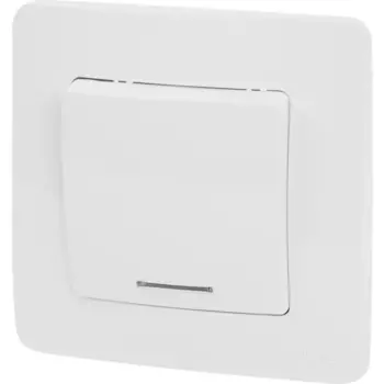 Выключатель встраиваемый Systeme Electric Blanca 1 клавиша с подсветкой цвет белый