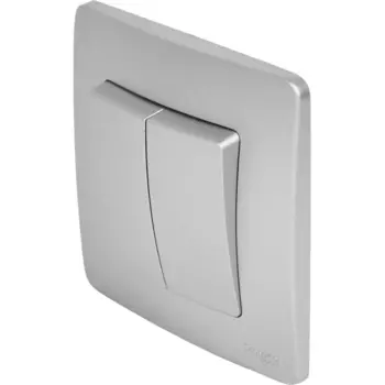 Выключатель встраиваемый Systeme Electric Blanca 2 клавиши цвет алюминий