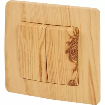 Выключатель встраиваемый Systeme Electric Blanca 2 клавиши 10 А цвет ясень