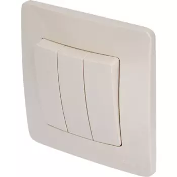 Выключатель встраиваемый Systeme Electric Blanca 3 клавиши цвет бежевый