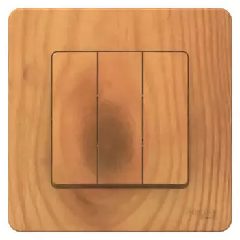 Выключатель встраиваемый Systeme Electric Blanca 3 клавиши цвет ясень