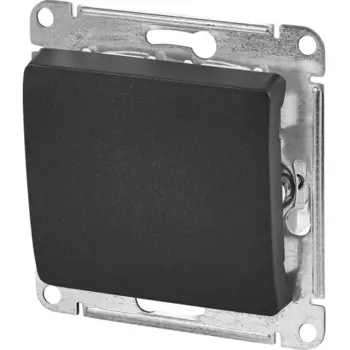 Выключатель встраиваемый Systeme Electric Glossa 1 клавиша цвет антрацит