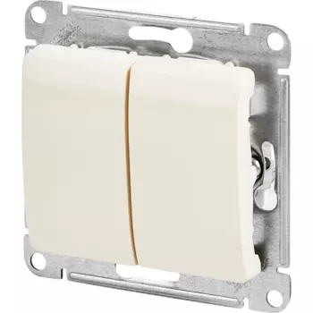 Выключатель встраиваемый Systeme Electric Glossa 2 клавиши цвет бежевый