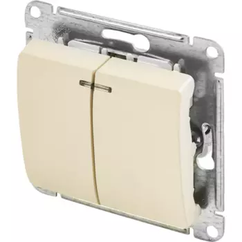 Выключатель встраиваемый Systeme Electric Glossa 2 клавиши цвет бежевый