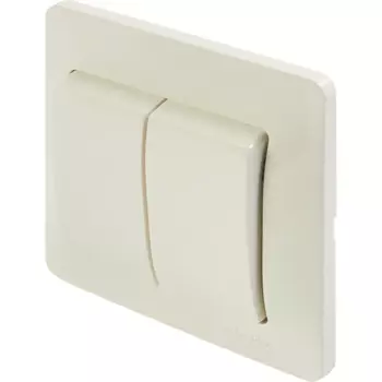 Выключатель встраиваемый Systeme Electric Glossa 2 клавиши цвет молочный