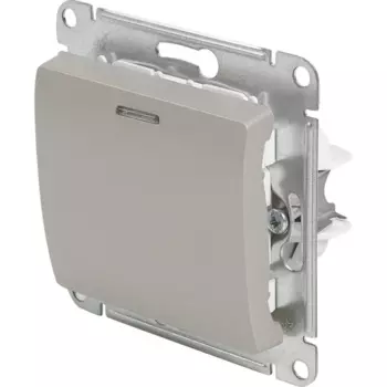 Выключатель встраиваемый Systeme Electric Glossa СХ1А 1 клавиша цвет платиновый