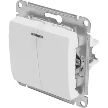 Выключатель встраиваемый Systeme Electric Glossa СХ5А 2 клавиши цвет молочный