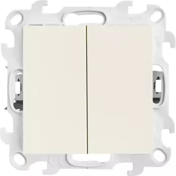 Выключатель встраиваемый Simon 24 Push&Go 2 клавиши цвет слоновая кость