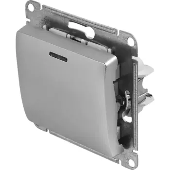 Выключатель встраиваемый Systeme Electric Glossa 1 клавиша цвет алюминий