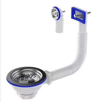 Выпуск для кухонной мойки Equation с переливом 90 мм