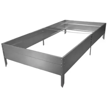 Высокая грядка 100x26x200 см v520 л металл серый