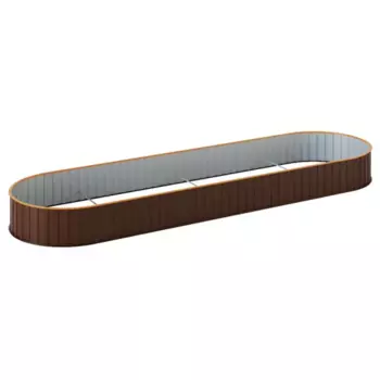 Высокая грядка 100x30x350 см v1050 л металл коричневый