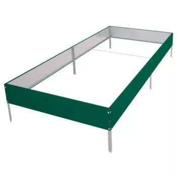 Высокая грядка 70x200x16 см сталь зеленый