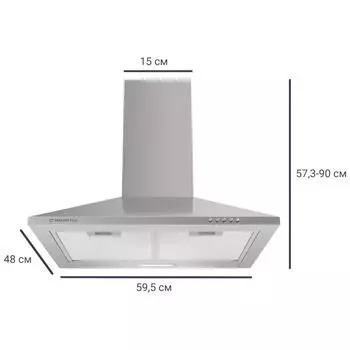 Вытяжка купольная Maunfeld Cork 60 см цвет нержавеющая сталь