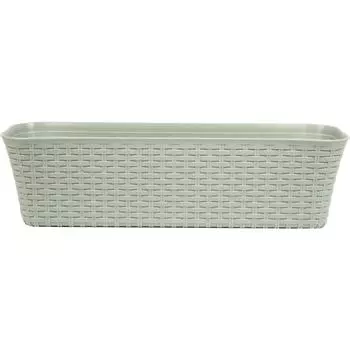 Ящик балконный Idea Ротанг 60x18x57.5 см v10 л пластик серый